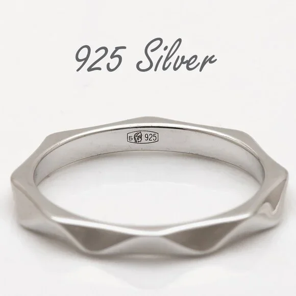 Sterling Silver Ring Stamped 925, Sz 6.25, Simple Dainty Silver Ring - Picture 2 of 4